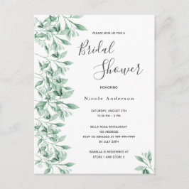 Guión de invitación botánica para la ducha de novi