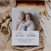 Guión de invitación de cumpleaños conjunto con fot