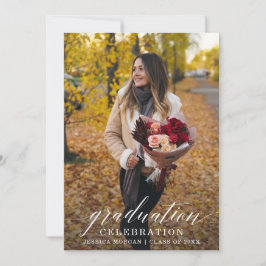 Guión de invitación de fiesta de graduación con fo