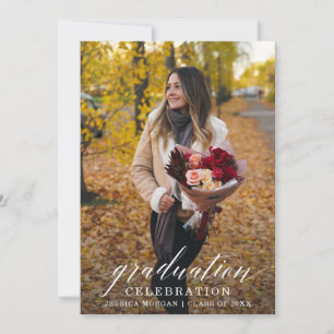 Guión de invitación de fiesta de graduación con fo