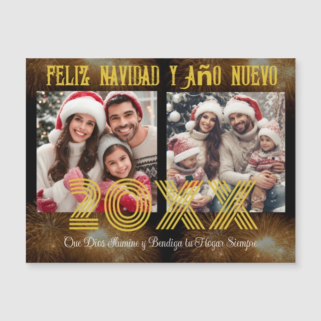 Guión de la caligrafía moderna de Año Nuevo Feliz (Anverso)