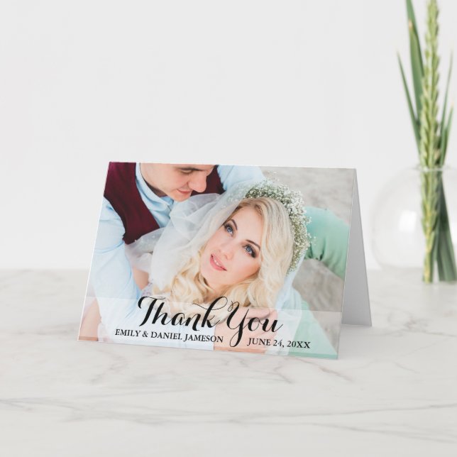 Guión de la tarjeta plegable de la foto del Boda (Anverso)