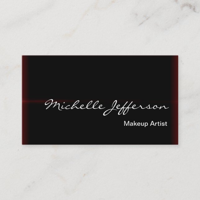 Guión de maquillaje Tarjeta de Negra Roja (Anverso)