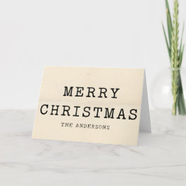 Guión de máquina de escribir retro Feliz Navidad