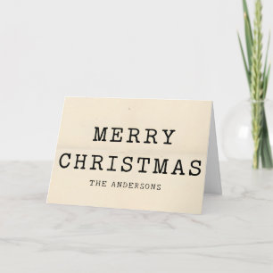 Guión de máquina de escribir retro Feliz Navidad