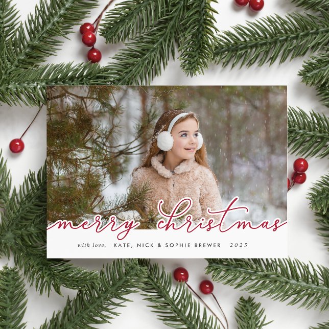 Guión de merry | Tarjeta fotográfica de vacaciones (Subido por el creador)