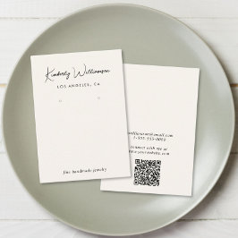 Guión de moda Código QR Tarjeta de visualización d