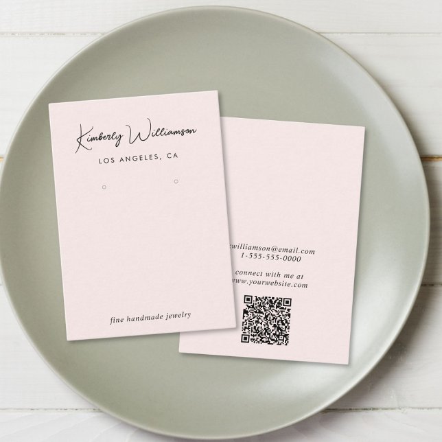 Guión de moda Código QR Tarjeta de visualización r (Empower your name in our signature script as your logo and brand identity)