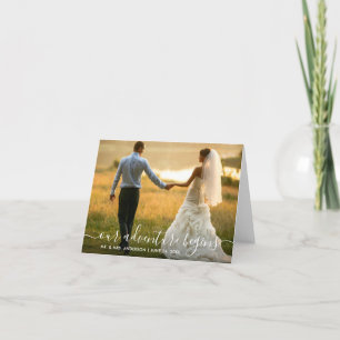 Guión de moda Nuestra aventura comienza nota Boda