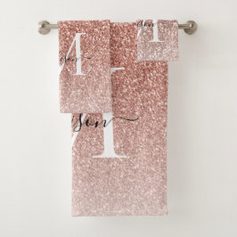 Guión de Monograma Glam Purpurina Rosa Girona