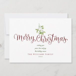 Guión de muérdago elegante Feliz Navidad Foto