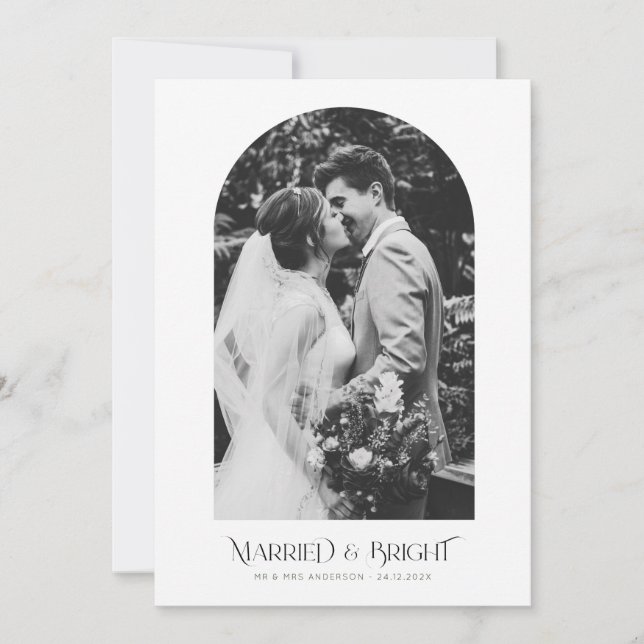 guión de Navidad arco de fiesta anuncio de boda (Anverso)