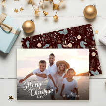 Guión de Navidad Foto Completa Boho Verdor