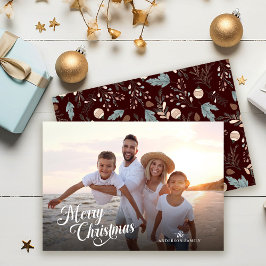 Guión de Navidad Foto Completa Boho Verdor