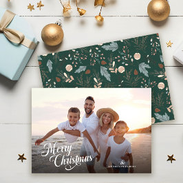 Guión de Navidad Foto Completa Boho Verdor