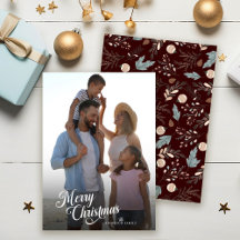 Guión de Navidad Foto Completa Boho Verdor