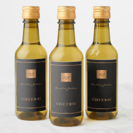 Guión de nombre de iniciales personalizadas de oro