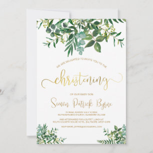 Guión de oro de la Invitación de verano verde
