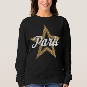 Guión de París con sudadera de estrella (tipo blan