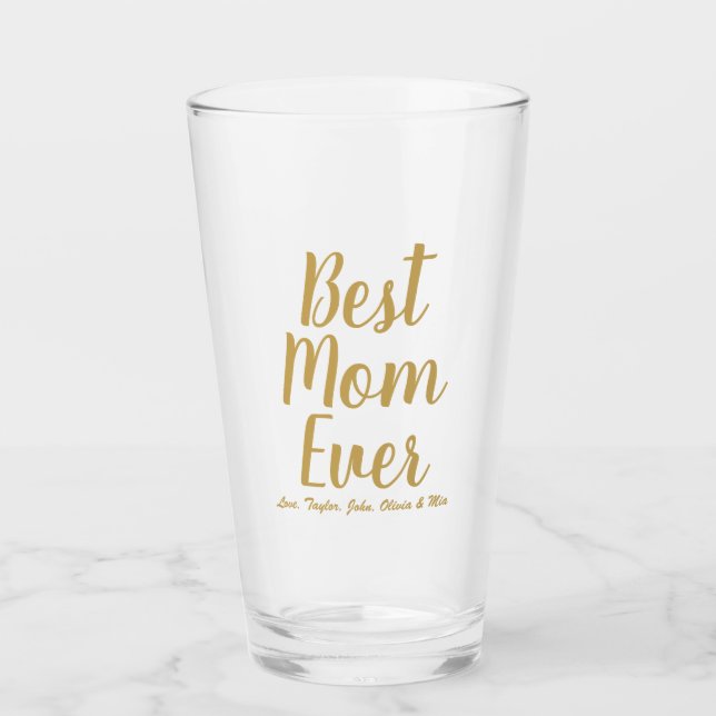 Guión de personalizado de oro de la mejor mamá de  (Anverso)