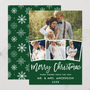 Guión de pincel 4 Tarjeta de Navidades de Boda de 