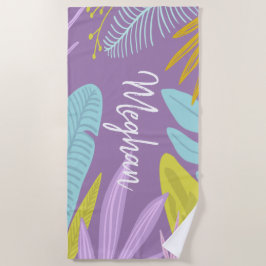 Guión de pincel de monograma | Toalla de playa tro