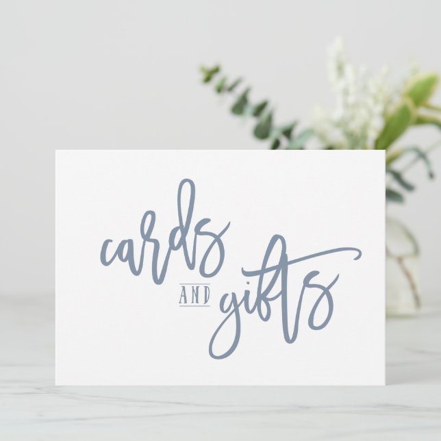 Guión de pincel de Rótulo para tarjetas y regalos  (Anverso de pie)
