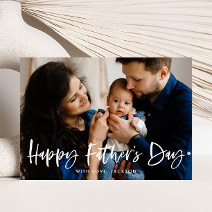 Guión de pincel moderno foto feliz día del padre