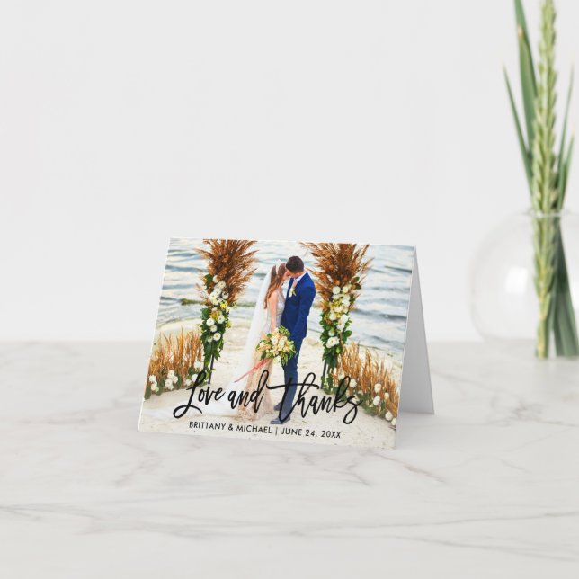 Guión de pincel moderno | Nota Boda de Love Gracia (Anverso)