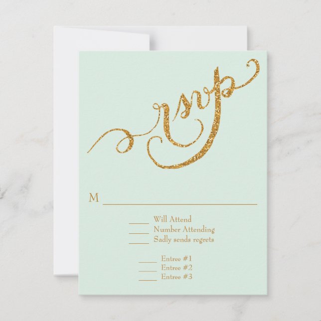 Guión de respuesta RSVP para siempre en Purpurina  (Anverso)