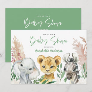 Guión de safari floral botánico lindo