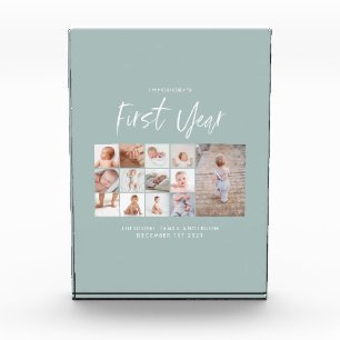 Guión del collage de fotos para bebés de primer añ