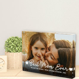 Guión del corazón de la mejor foto de mamá del día