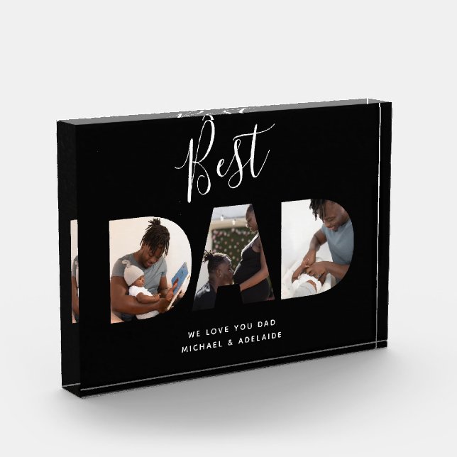 Guión del mejor papá del Collage de fotos del Día  (Izquierda)