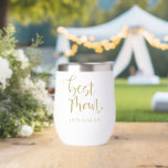 Guión del mejor regalo de hombre nombre Purpurina<br><div class="desc">El mejor regalo de hombre nombre Purpurina de Faux de oro. ¡Tu mejor hombre estará en la luna con este elegante regalo para presentarle en tu día de boda! Con una tipografía de escritura elegante, el Mejor Hombre, y un nombre fácil de personalizar para convertirlo en un regalo verdaderamente especial...</div>