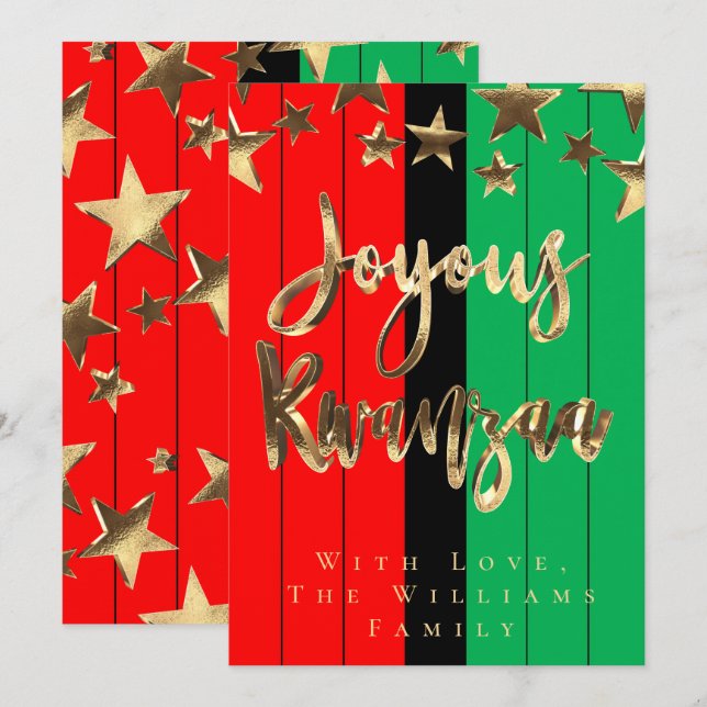 Guión del Patrón Verde Negro Rojo Joyous Tarjeta K (Anverso / Reverso)