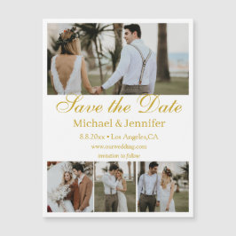 guión dorado 4 collage de fotos guardar imán de fe