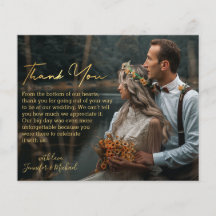 guión dorado elegante tarjeta de foto boda