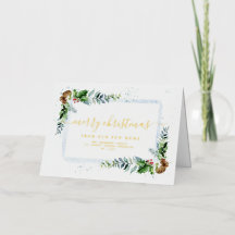 guión dorado Feliz Navidad en movimiento invitació