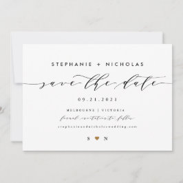 Guión elegante guardar la invitación de fecha