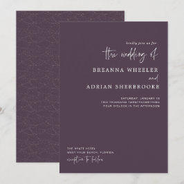 Guión elegante | Invitación de boda moderna