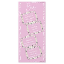 Guión Elegante La Tarjeta De Menú Boda Bar