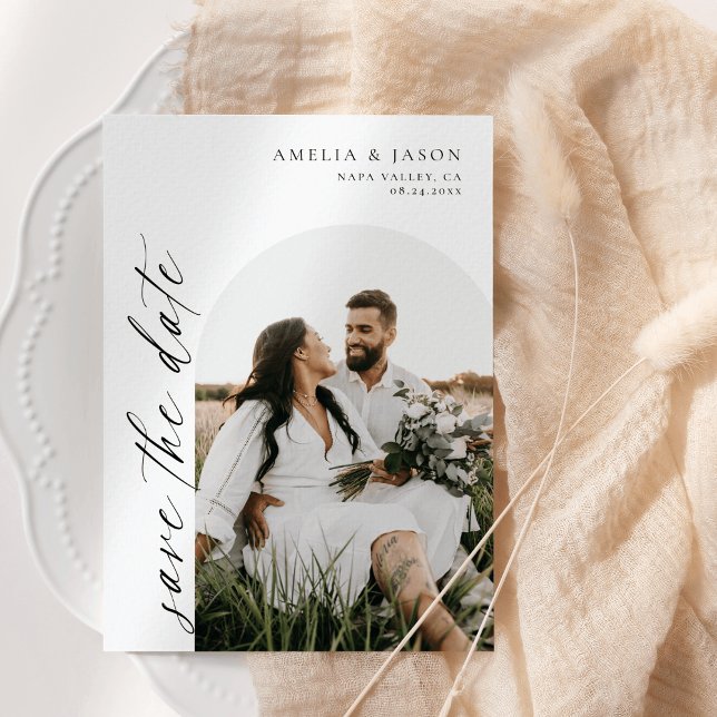 Guión elegante moderno Guardar la invitación de fe (Subido por el creador)