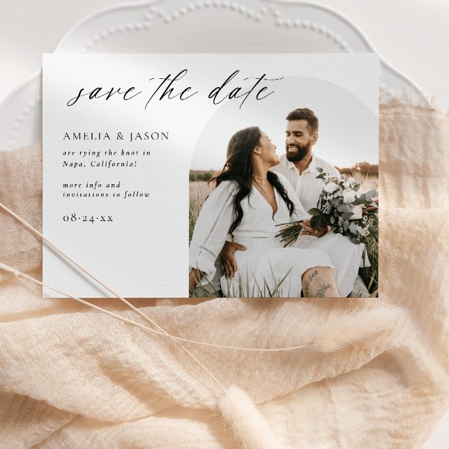 Guión elegante moderno Guardar la invitación de fe (Subido por el creador)