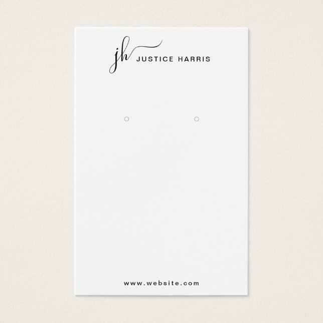 Guión elegante Monograma profesional moderno (Anverso)