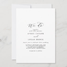 Guión elegante que hacemos invitación a la boda