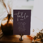Guión elegante | Tarjeta de asiento de mesa Boda m<br><div class="desc">Las tarjetas de mesa mejoran el aspecto de su tablescape y le ponen el toque final en su día especial. Impresión personalizada de texto de los nombres o números de sus tablas. La impresión de doble cara está incluida en el precio. Agregue la redacción de su personalizado a este diseño...</div>