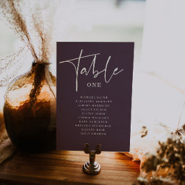 Guión elegante | Tarjeta de asiento de mesa Boda m