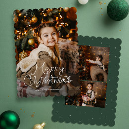 Guión fantasía Feliz Navidad tres foto verde