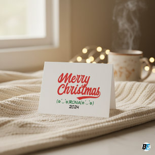 Guión Feliz Navidad Rojo con nombre y año